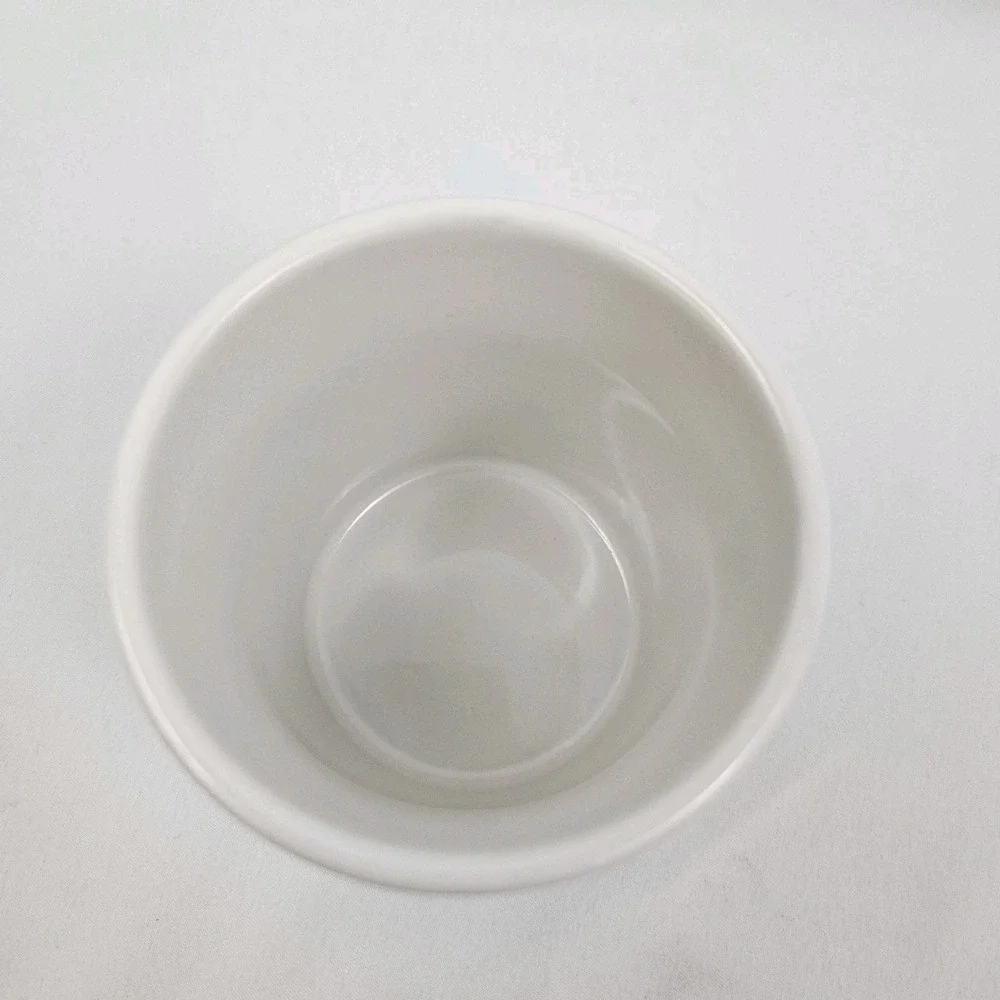 Rae Dunn Ceramic Salt Cellar Canister with Wooden Lid Farmhouse Decor White